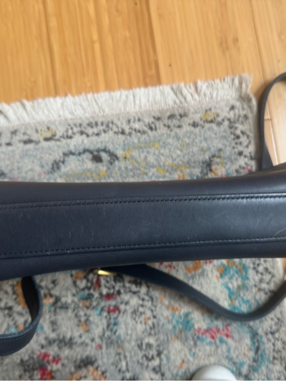 Vintage Coach 9944 Taylor Zip Genuine Leather Shoulder Bag in Navy - Picture 7 of 8